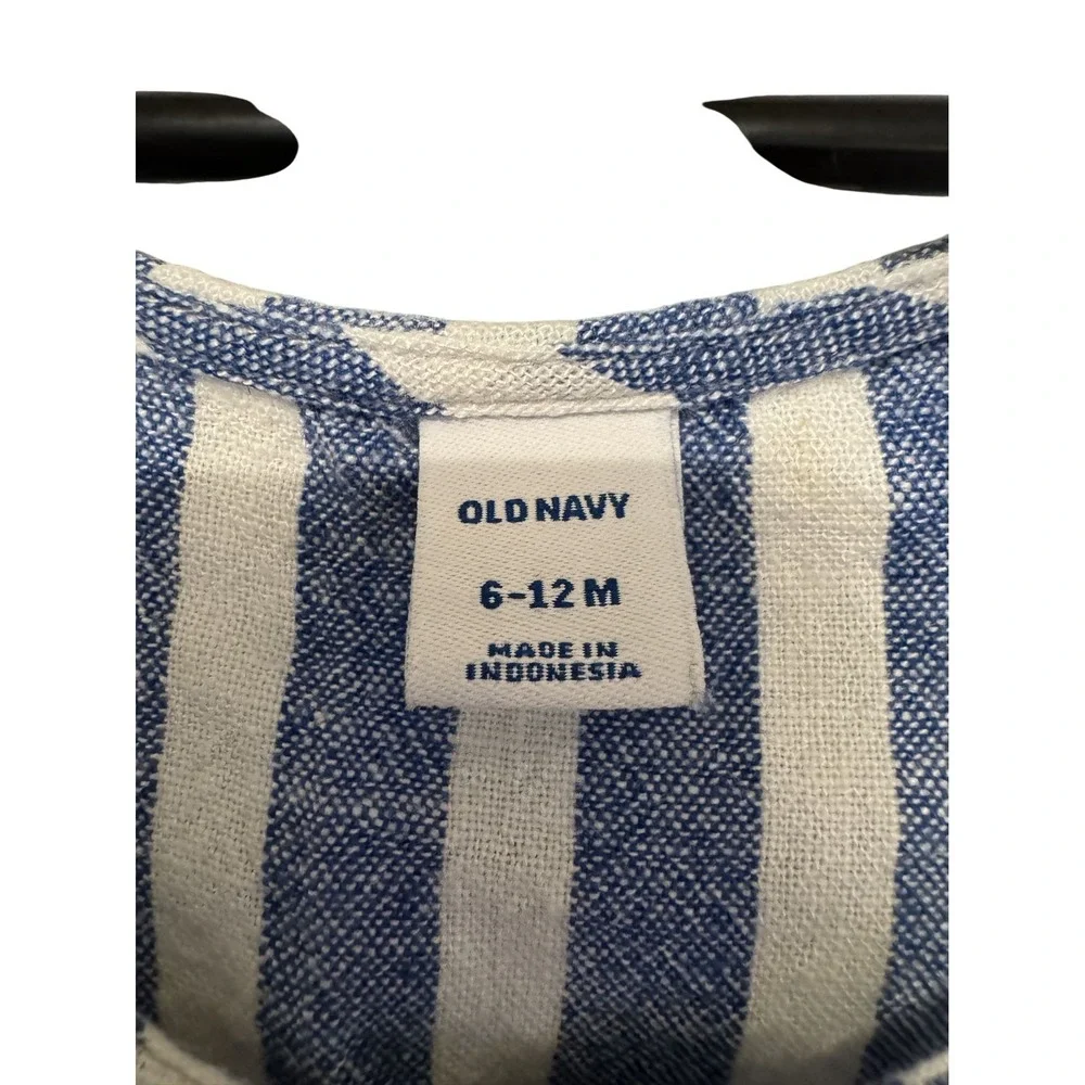 Old Navy Printed Linen-Blend Utility-Pocket Dress for‎ Baby (6-12M)